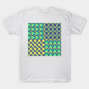 Abstract Fractal Tiles Pattern T-Shirt